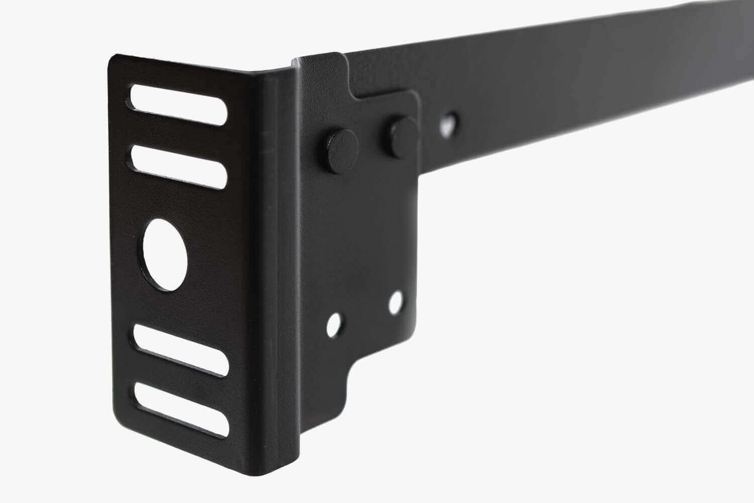 Close-up Metal Bed Frame headboard bracket