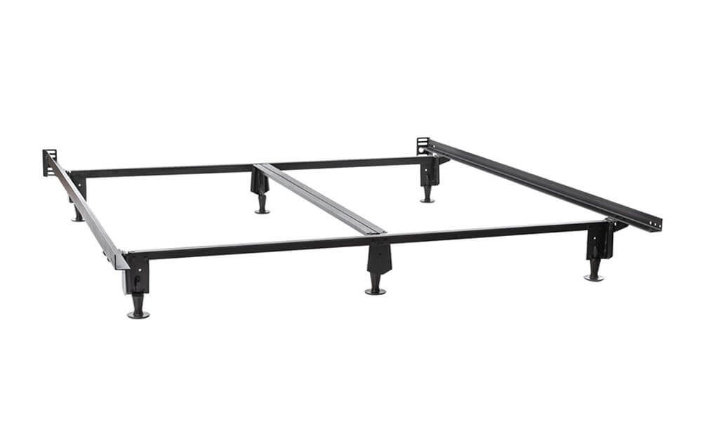 Front three-quarter view of Logan & Cove metal bed frame