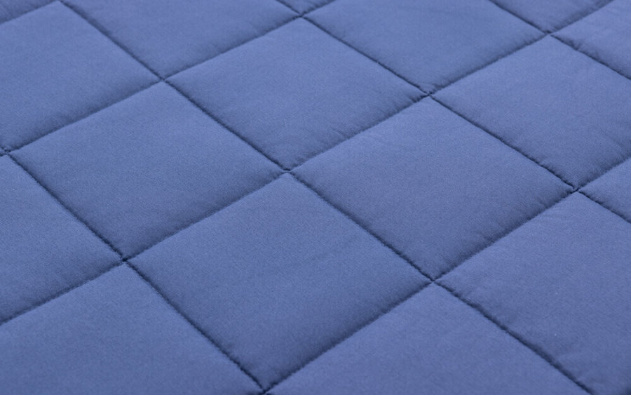 Closeup of the quilted panels and stitching on Classic Weighted Blanket