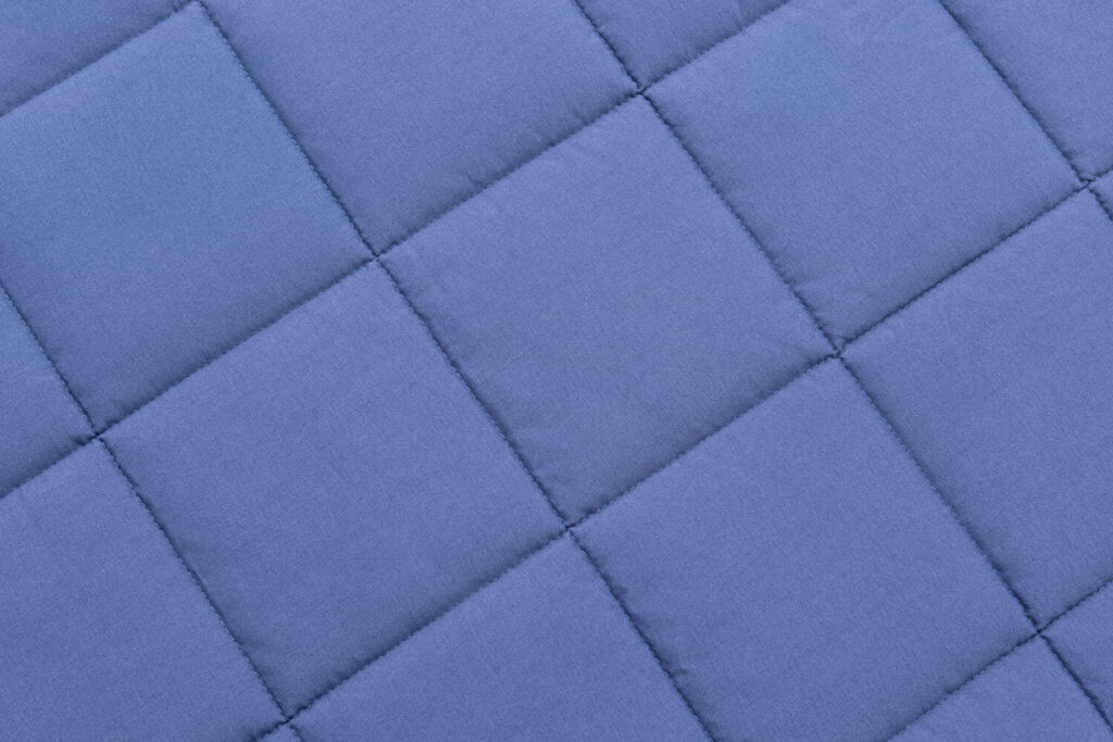 Closeup of the quilted panels and stitching on Classic Weighted Blanket
