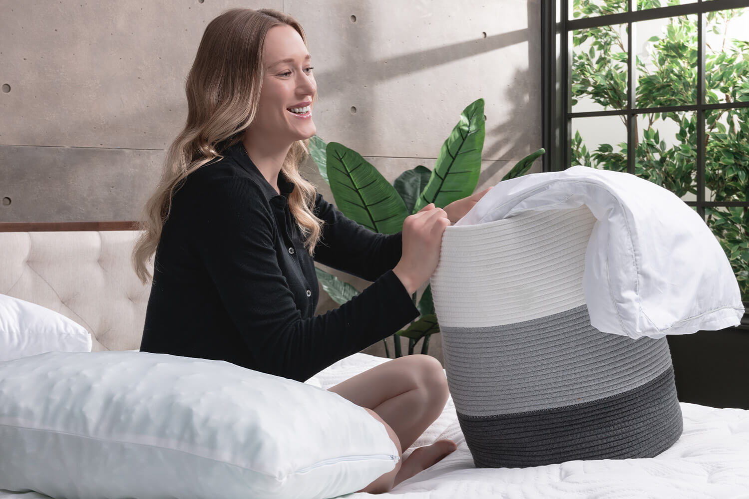 Washable cover unzipped