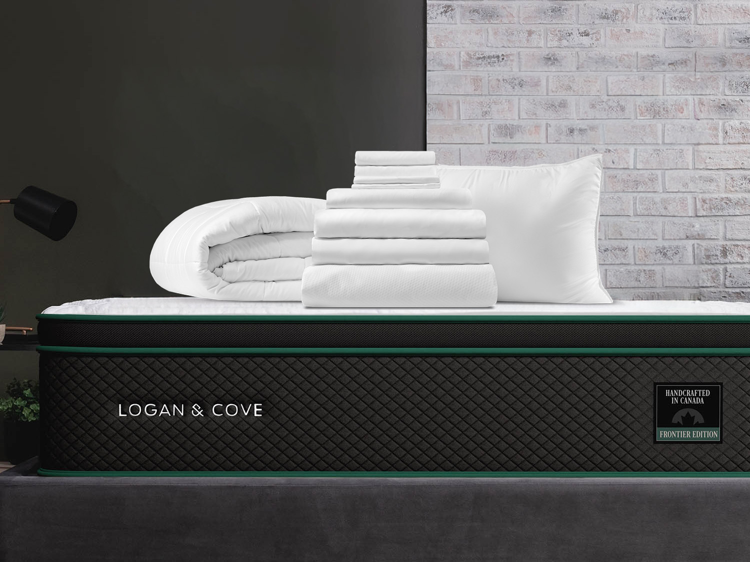 Comfort Sleep Bundle + Duvet on top of a Logan & Cove mattress