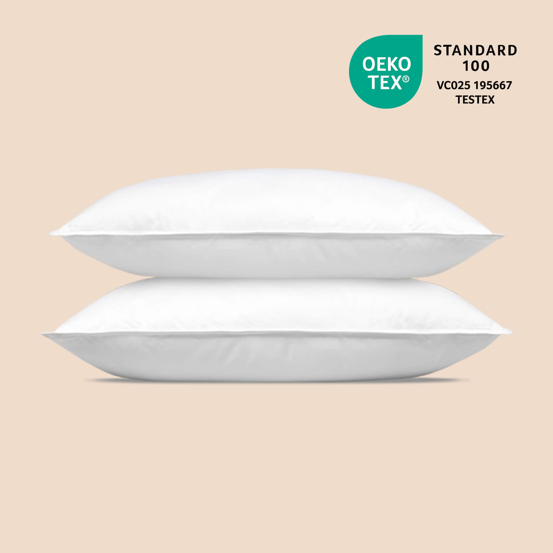 Two Logan & Cove Down Alternative Pillows - with OEKOTEX STANDARD 100 certification
