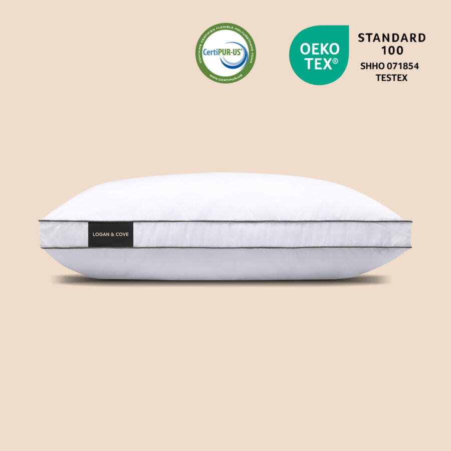 Logan & Cove Adjustable Memory Foam Pillow with CertiPUR-US and OEKO-TEXT certifications