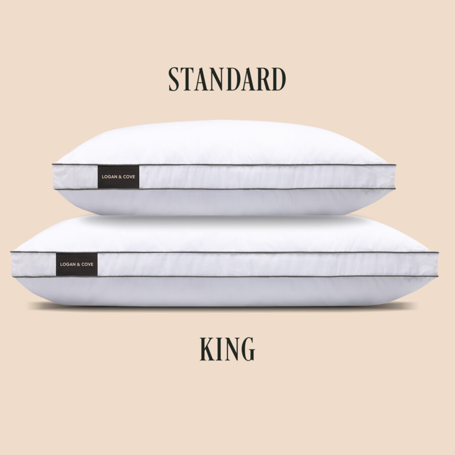 Standard and King sizes of Logan & Cove Adjustable Memory Foam Pillow