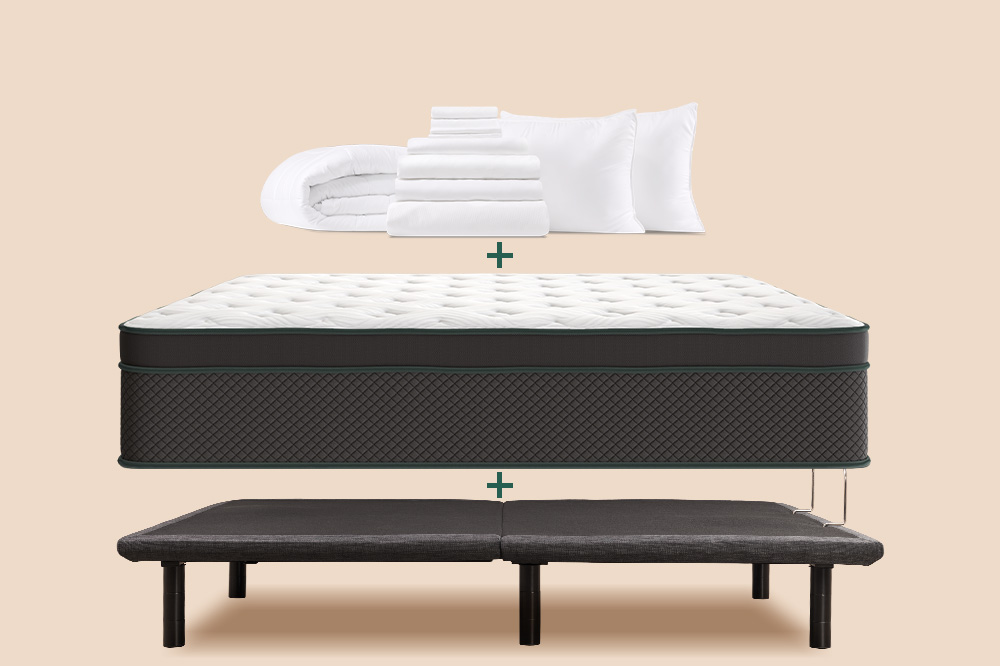 Un matelas Logan et Cove assorti à un lit ajustable Logan et Cove pour un prix unique avantageux.