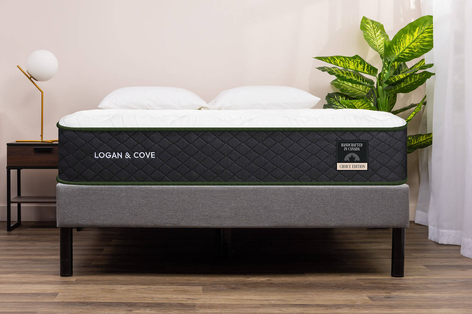 Logan & Cove mattress on a Platform Bed